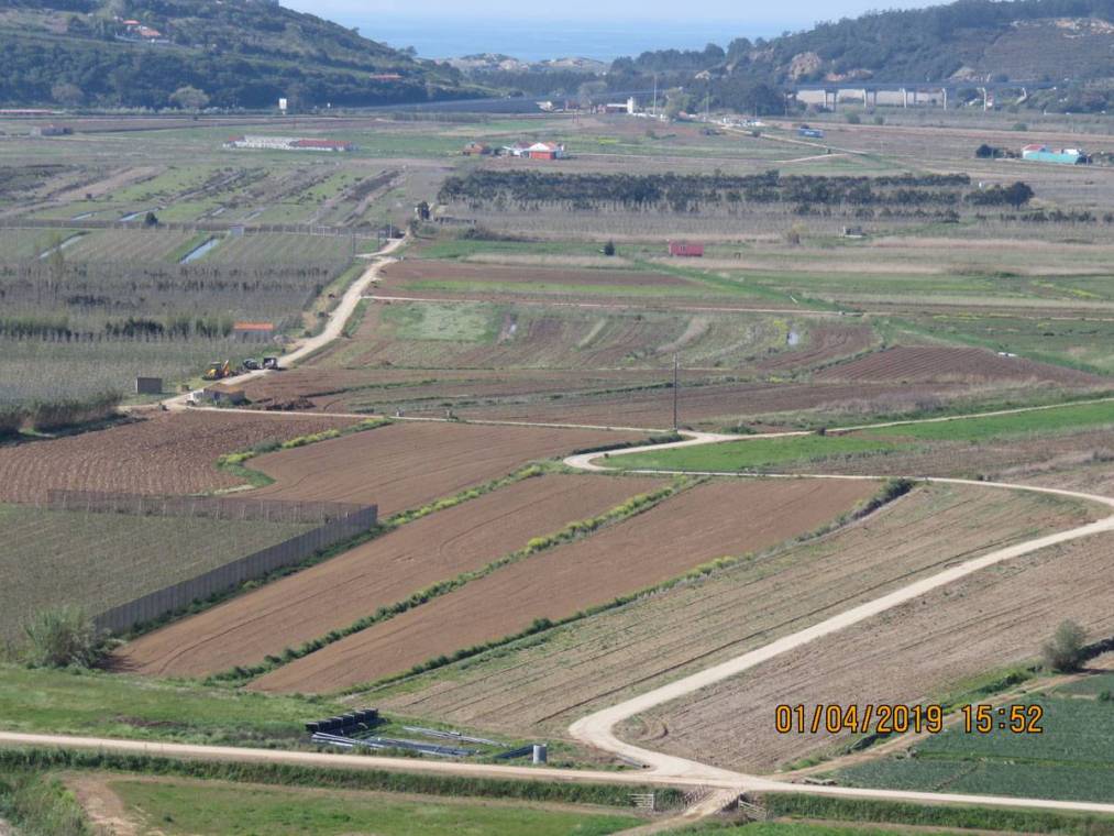 Campos de cultivo na área de intervenção